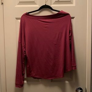 **DONATING** Universal Standard 2XS Off The Shoulder LS Dolci Top, maroon